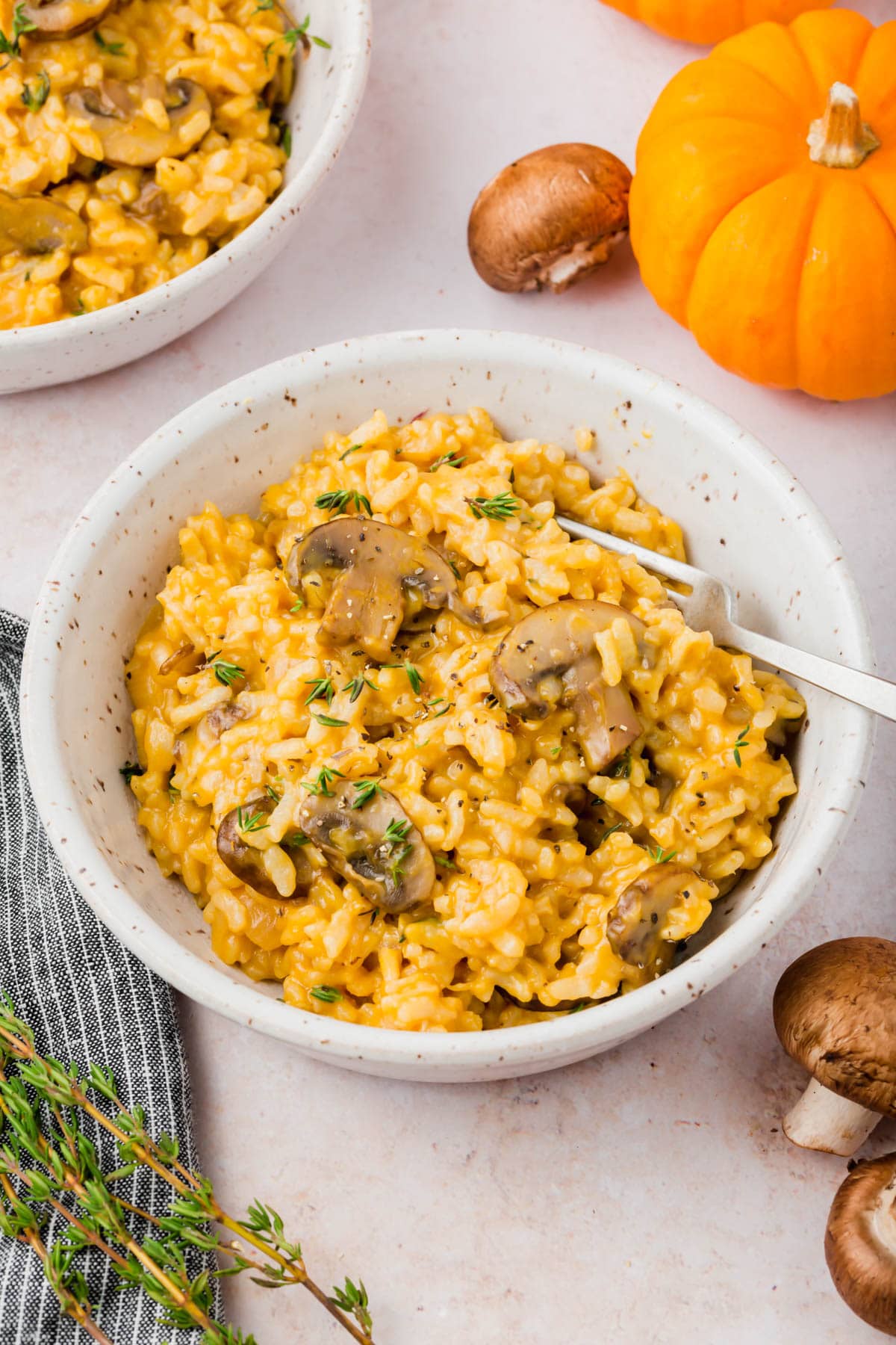 pumpkin mushroom risotto