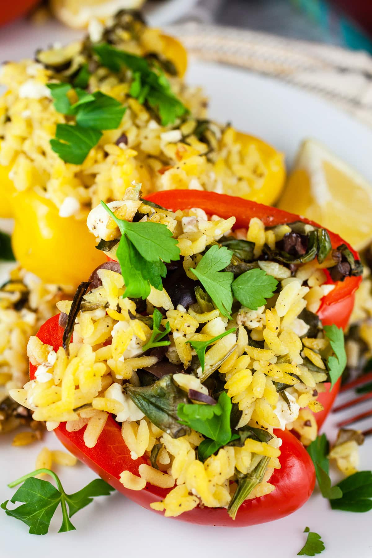 Greek stuffed peppers