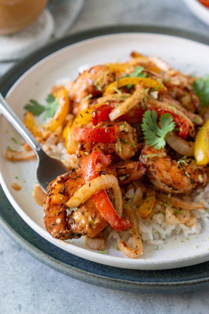 shrimp and peppers