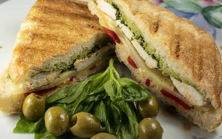 tuscan pesto chicken panini