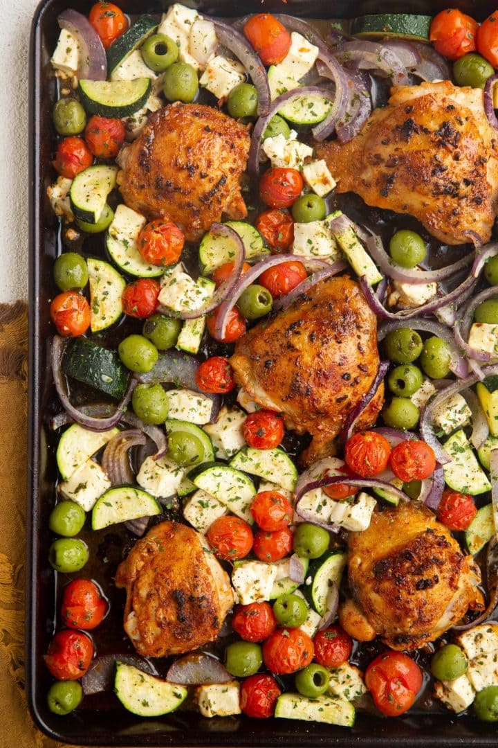 Mediterranean sheet pan chicken