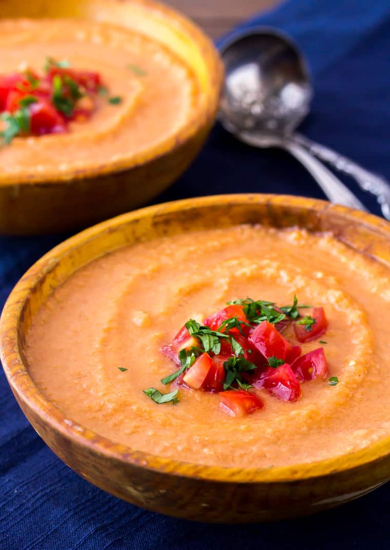 pureed gazpacho soup