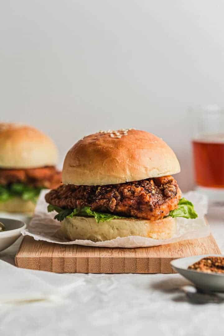 spicy mala chicken burgers