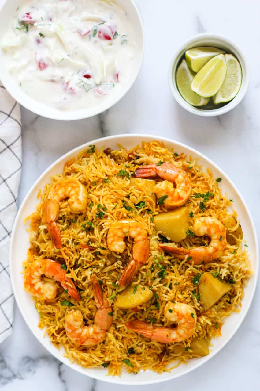 shrimp biryani