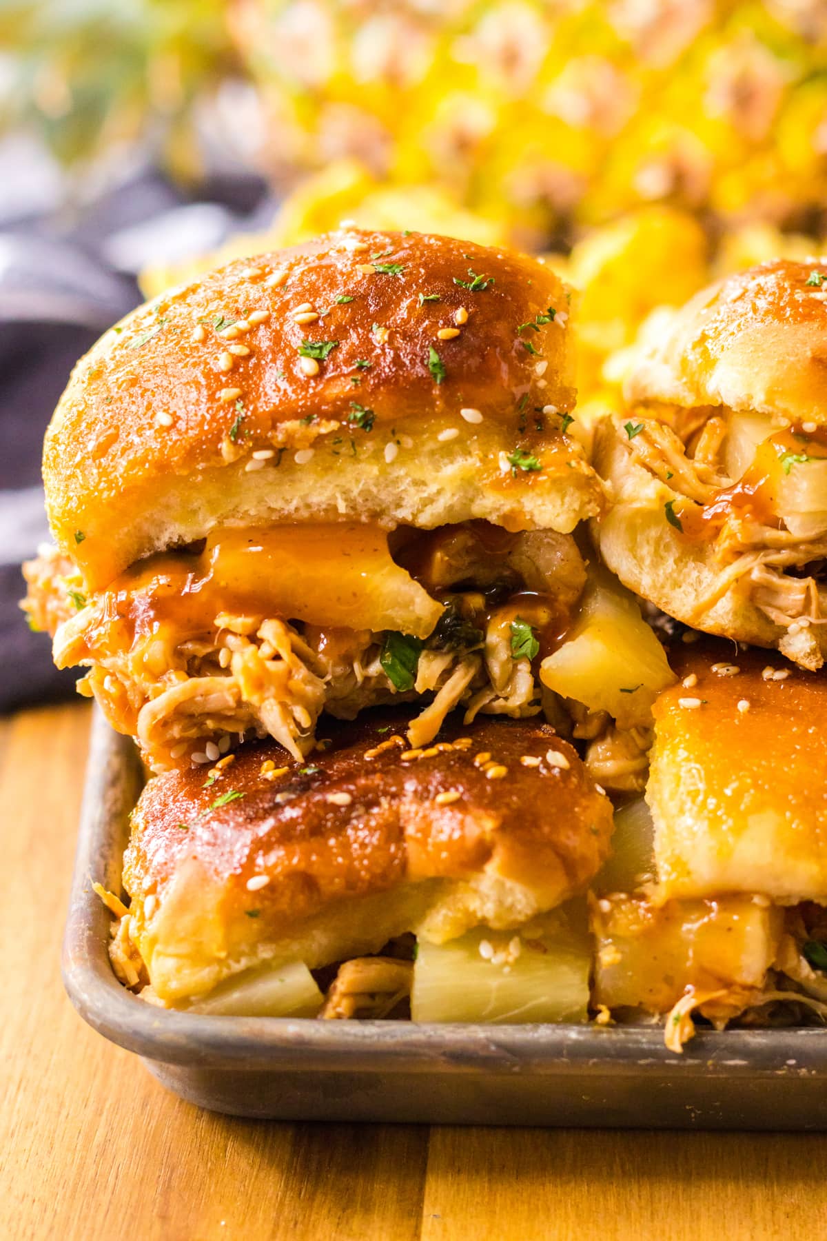 Hawaiian chicken sliders