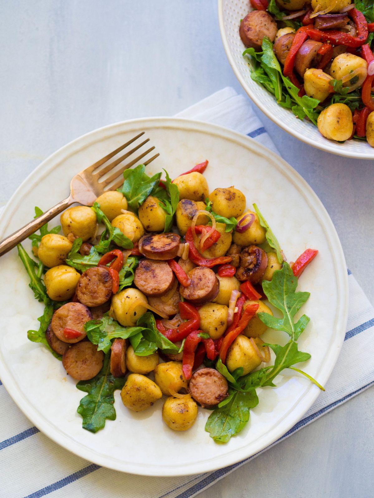  gnocchi and chicken sausage salad