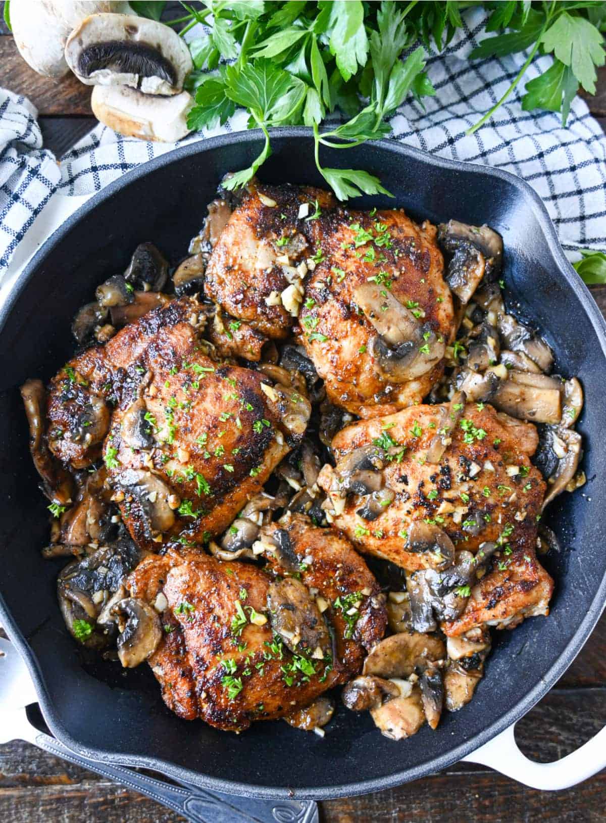 garlic mushroom chicken thighs