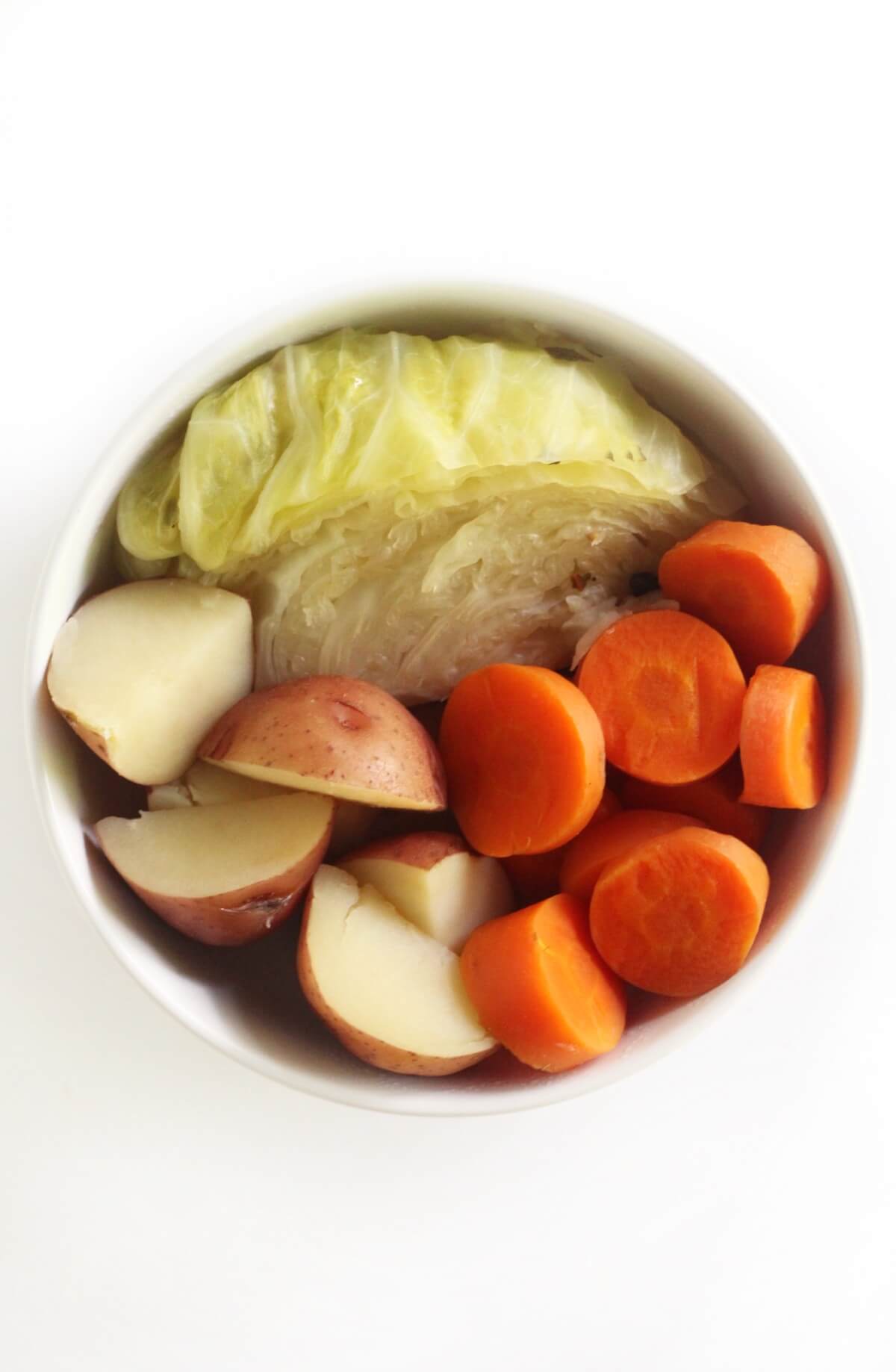 boiled vegetables