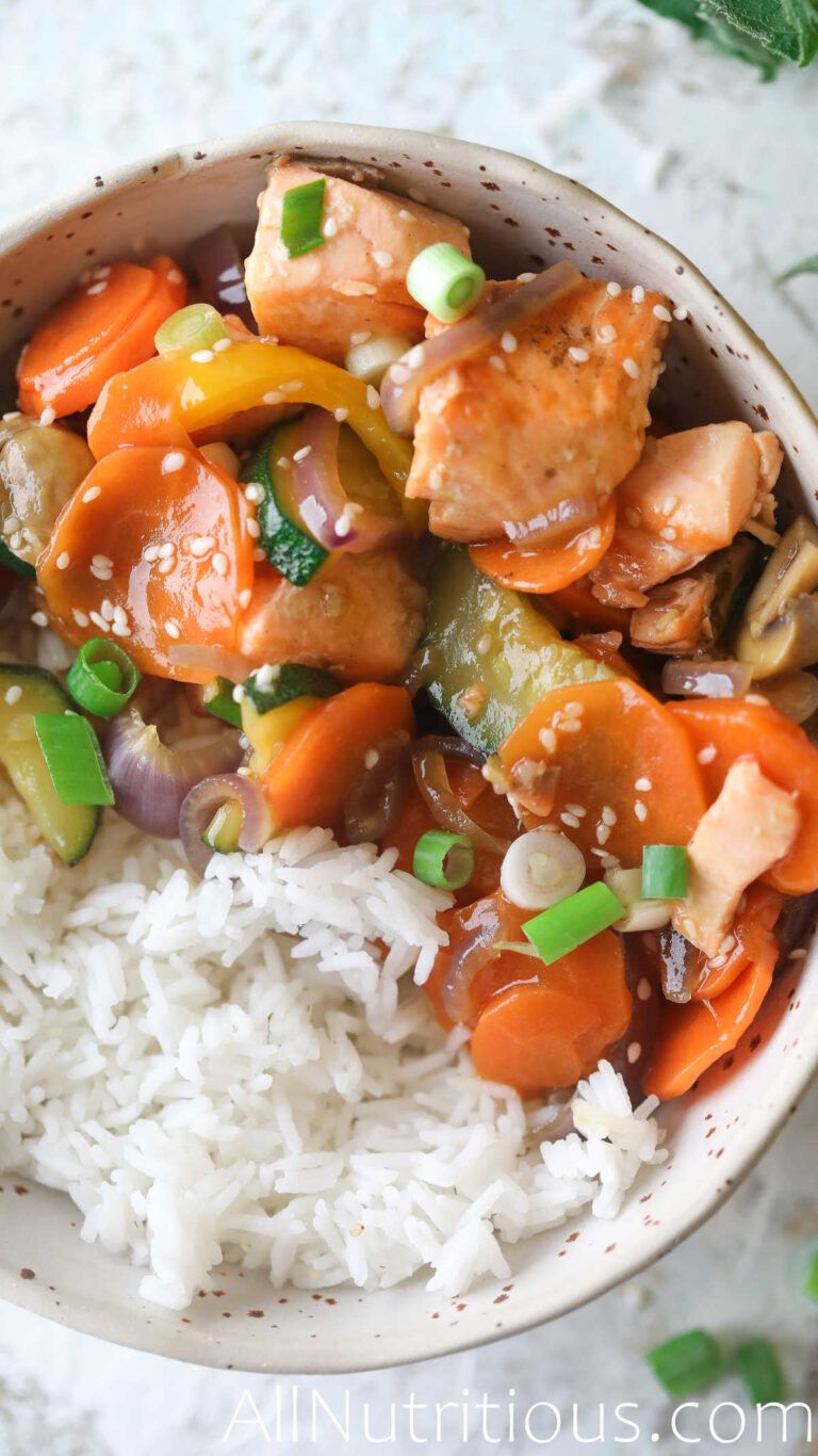 salmon stir fry