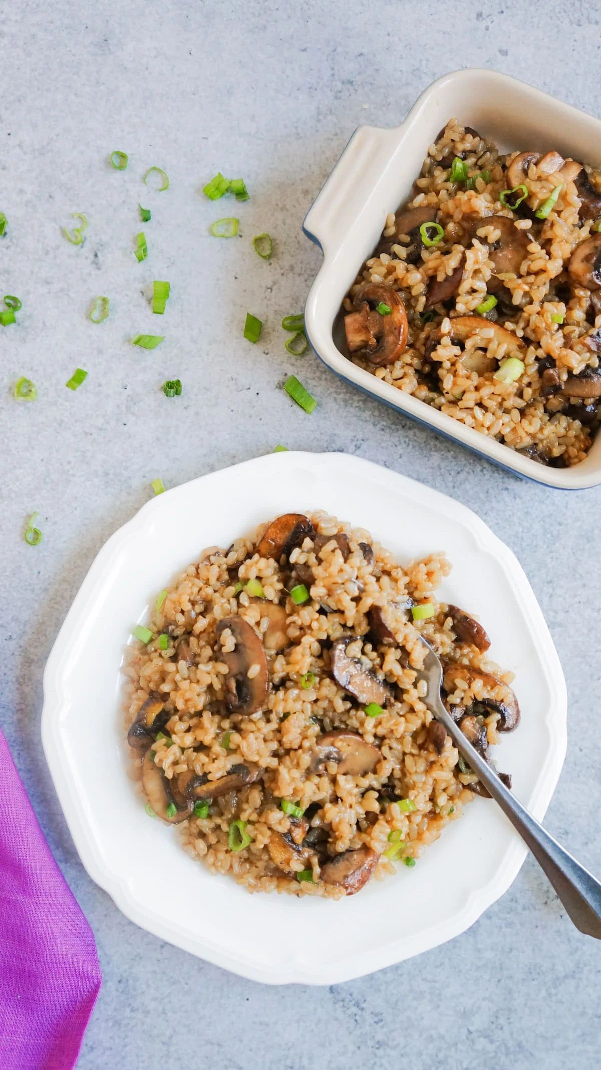 brown rice mushroom pilaf