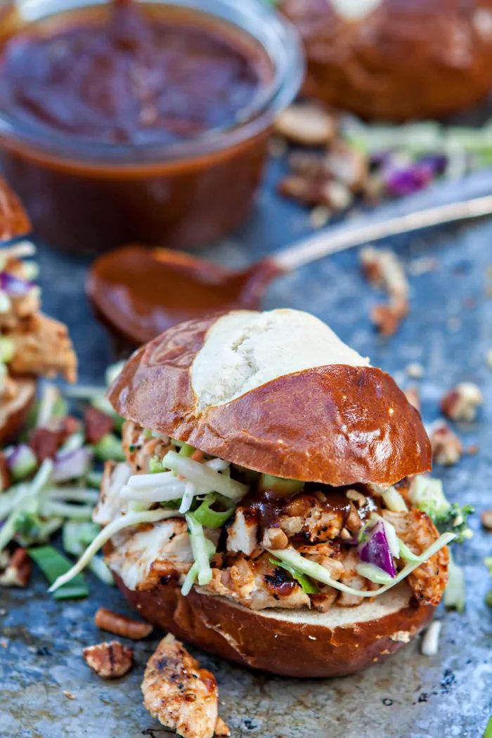 honey pecan bbq sauce chicken sliders