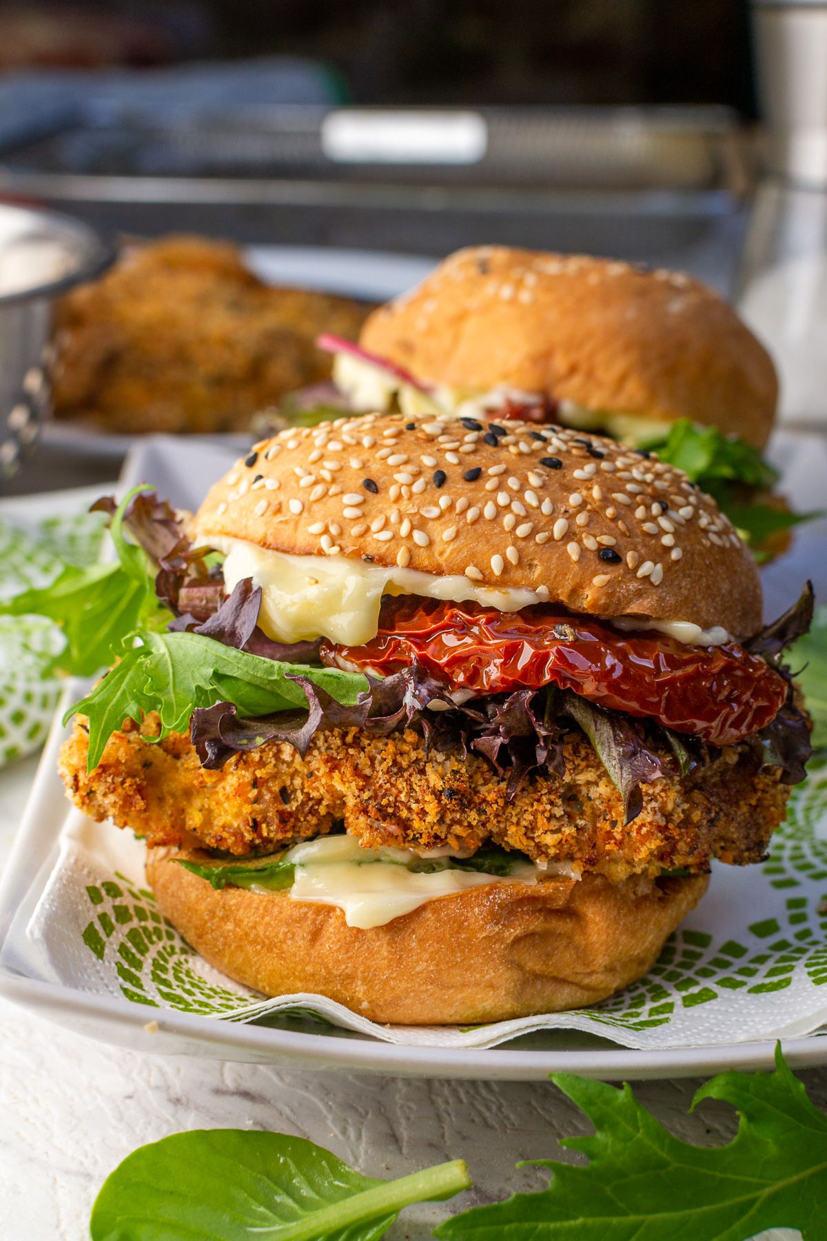 crispy chicken burgers