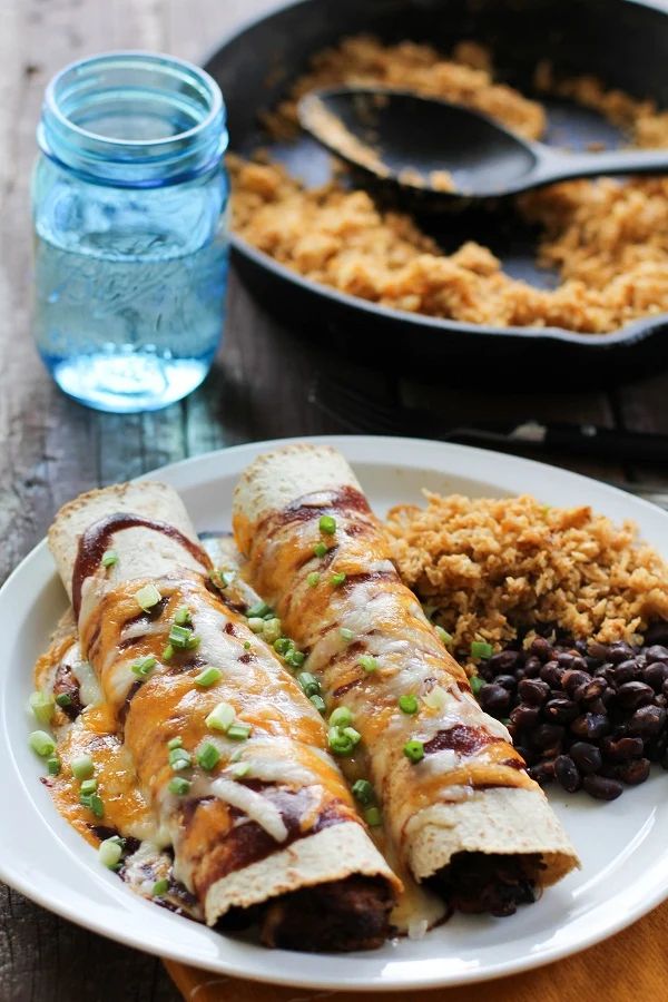 BBQ pulled pork enchiladas