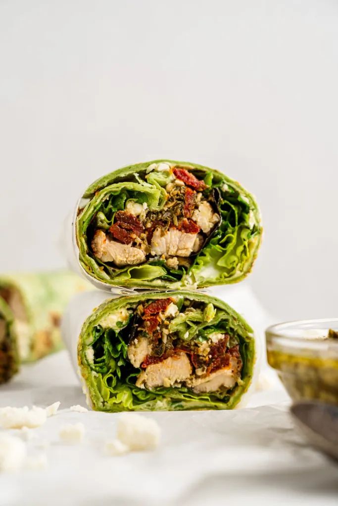 chicken pesto wrap