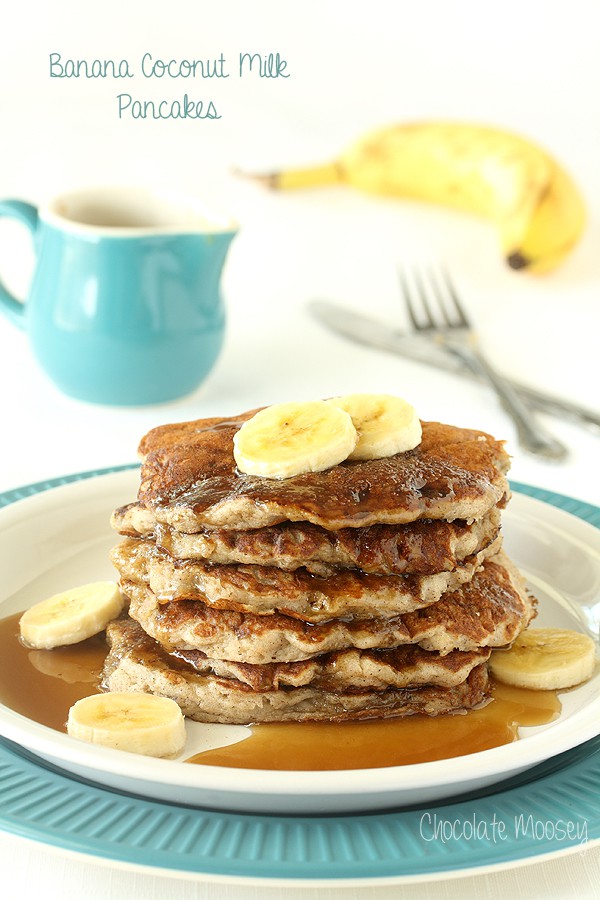 banana coconut milk pancakes