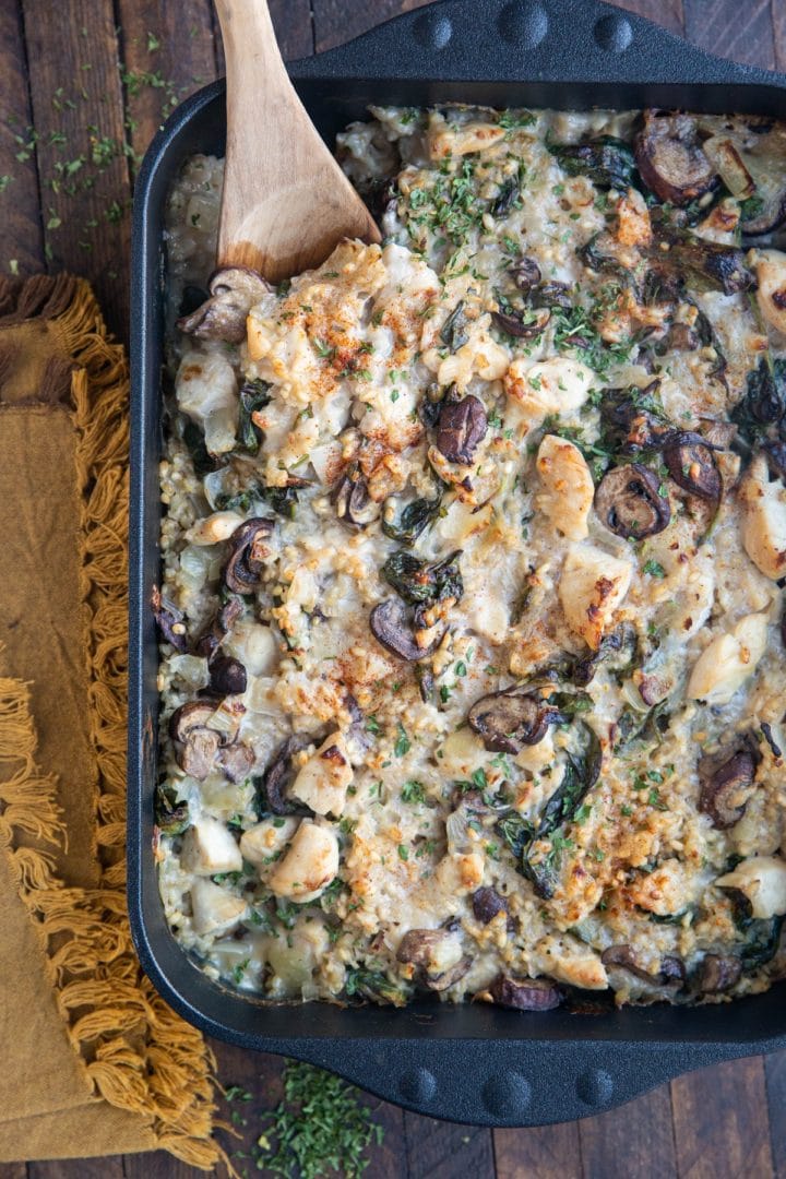 creamy mushroom chicken casserole