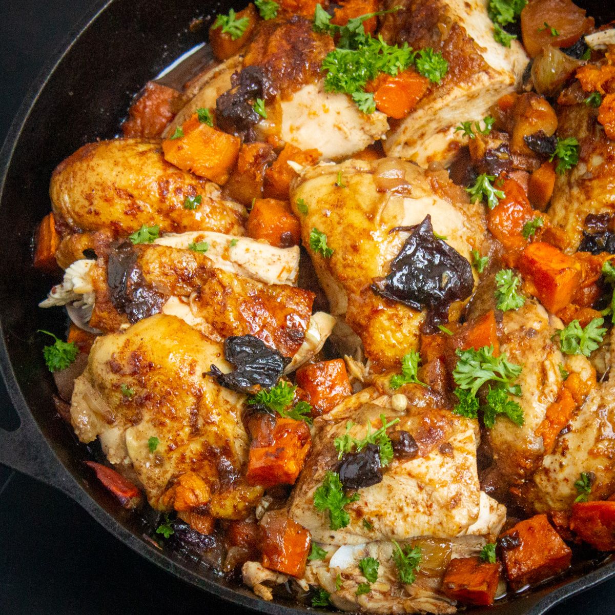 Moroccan chicken and sweet potatoes