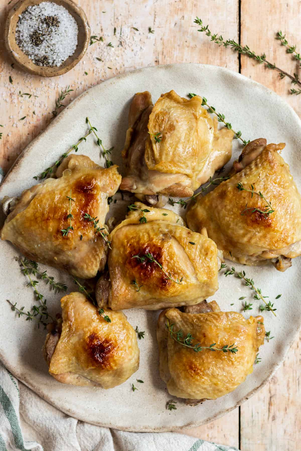 boiled chicken thighs