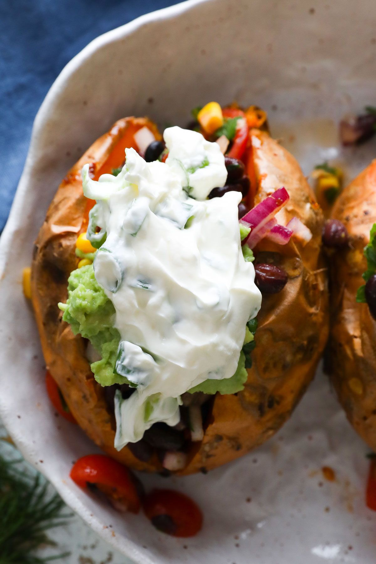 recipe for bean stuffed sweet potatoes 