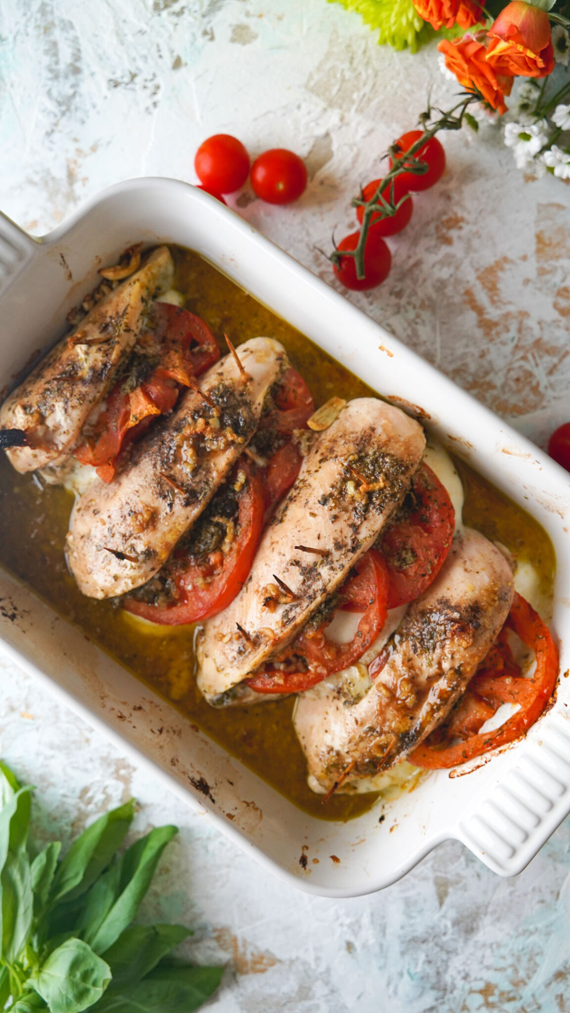 Mozzarella Stuffed Chicken Breast with Pesto - All Nutritious