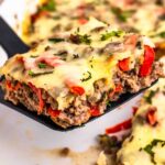 Keto Cheesy Philly Casserole