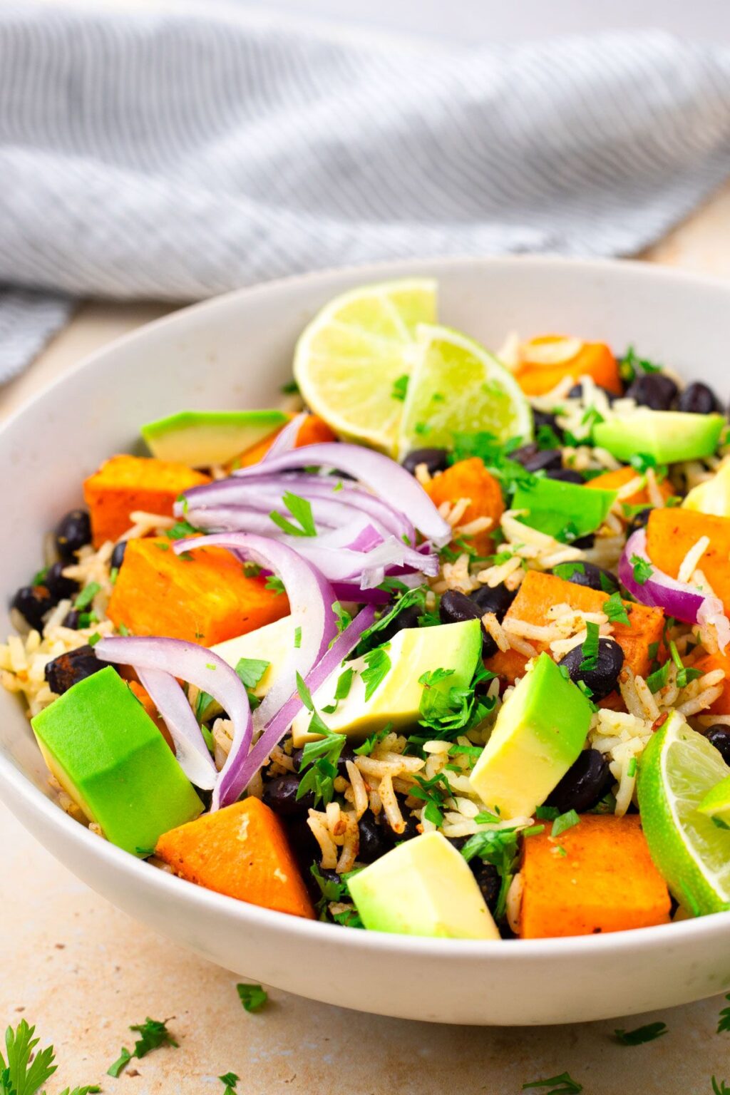 Sweet Potato Black Bean Rice Bowl - All Nutritious