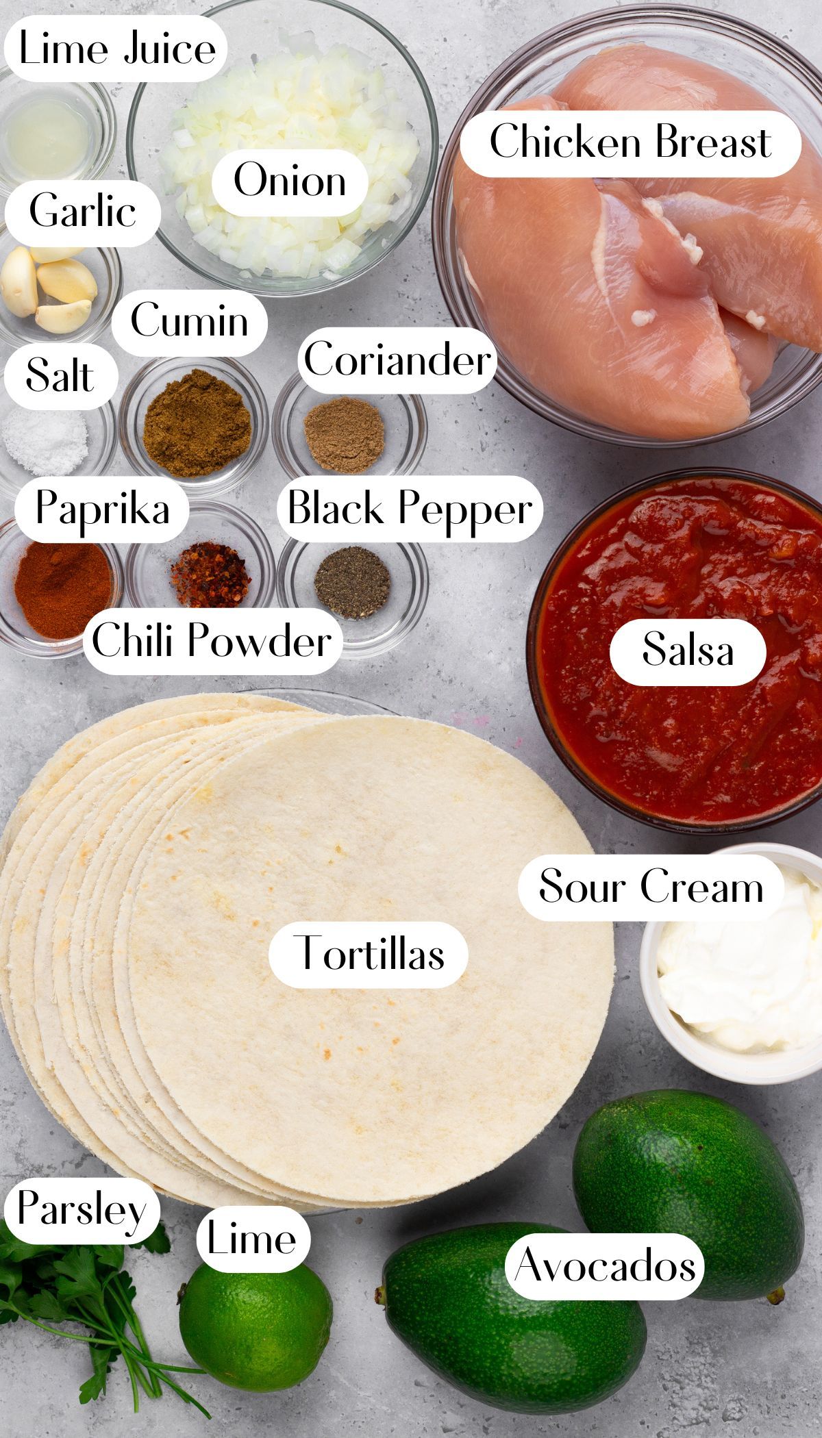 Tasty Crockpot Chicken Tacos Ingredients