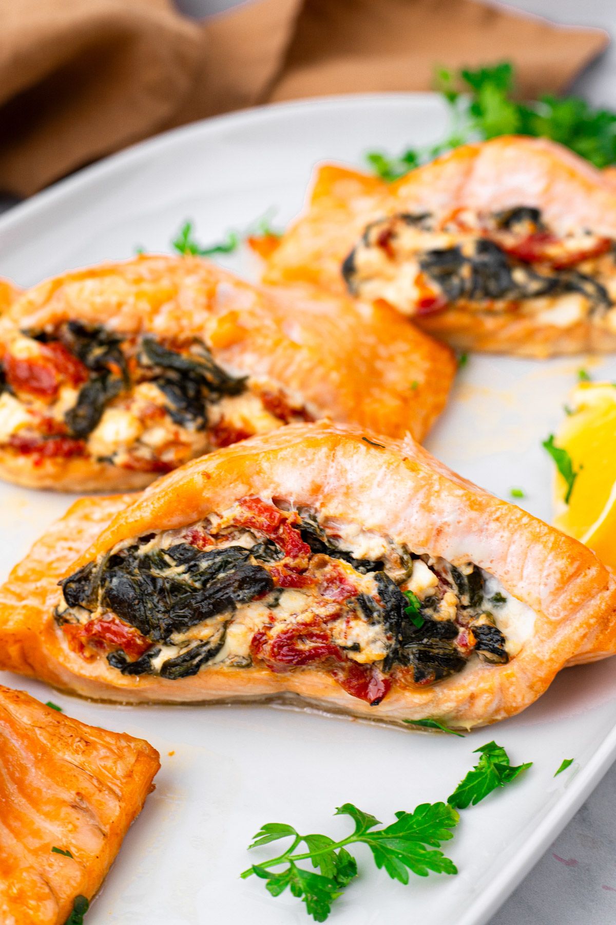 Delicious Mediterranean Stuffed Salmon