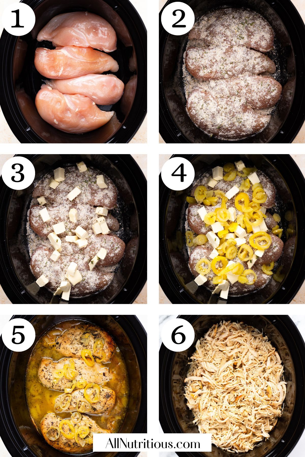 Healthy Crockpot Mississippi Chicken