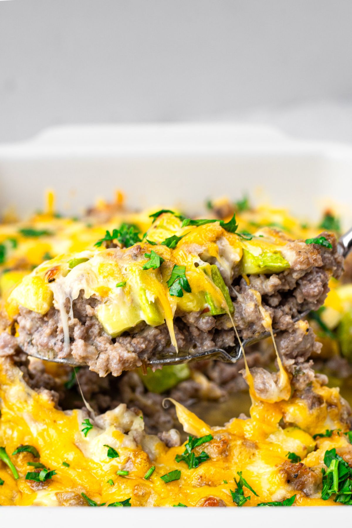 Savory Zucchini Beef Casserole