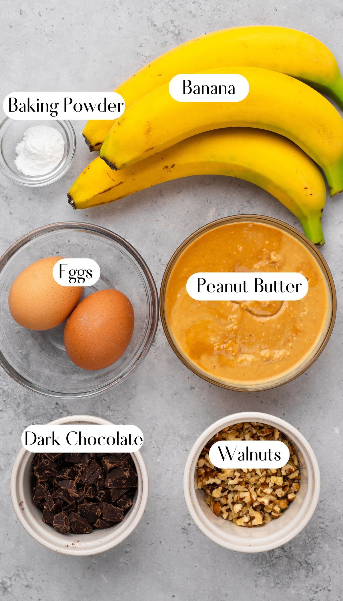 Delicious Flourless Banana Bread Ingredients