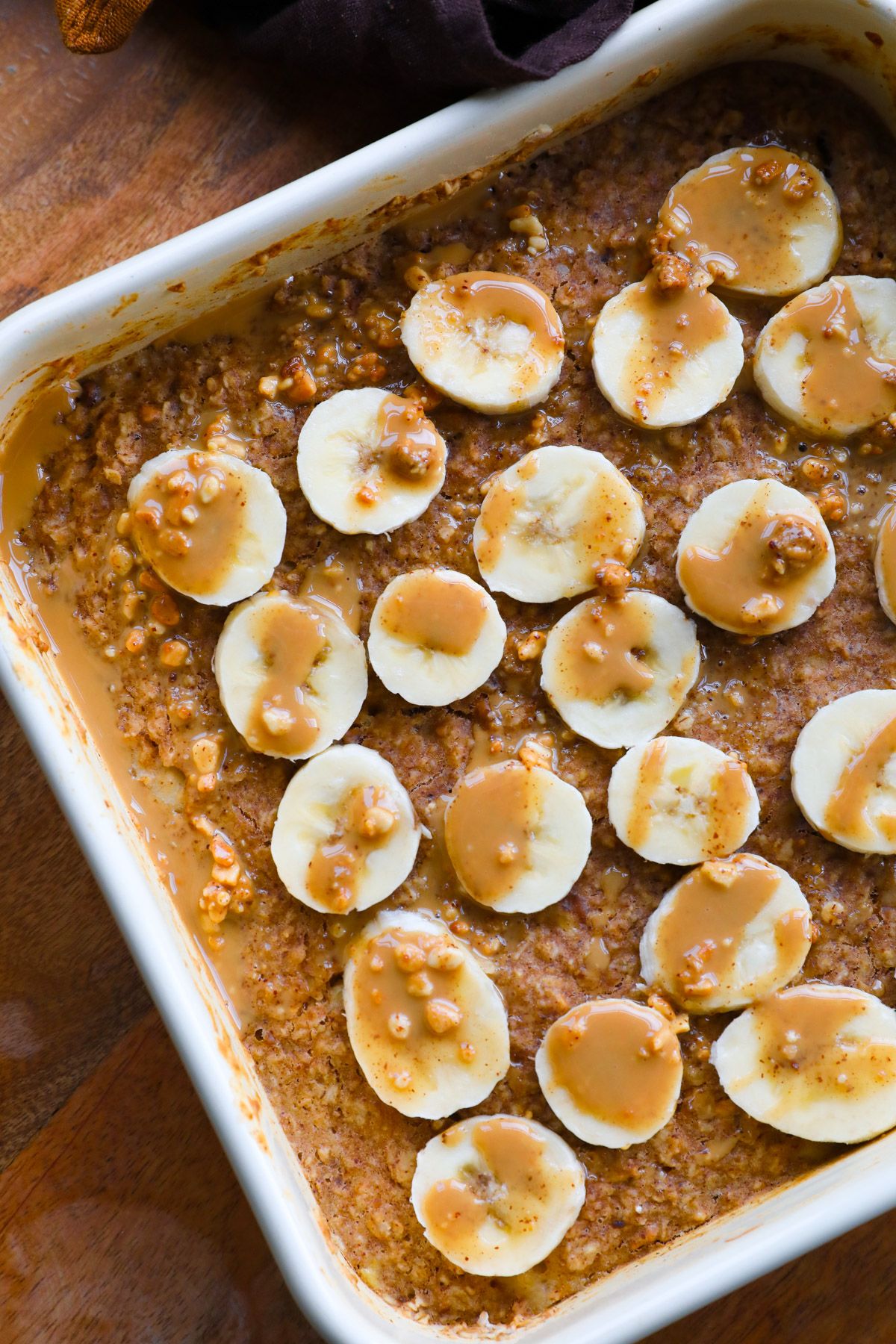 Nutritious Peanut Butter Banana Baked Oatmeal