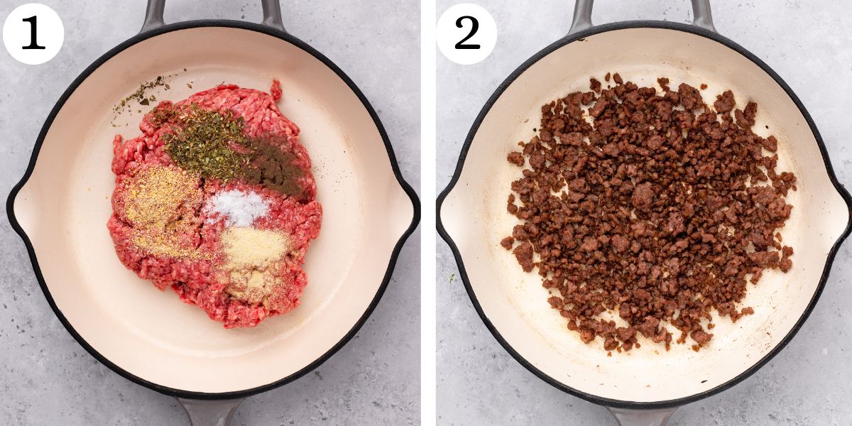 Cheeseburger Bowls Instructions 1-2
