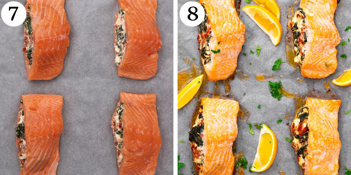 Tasty Mediterranean Stuffed Salmon