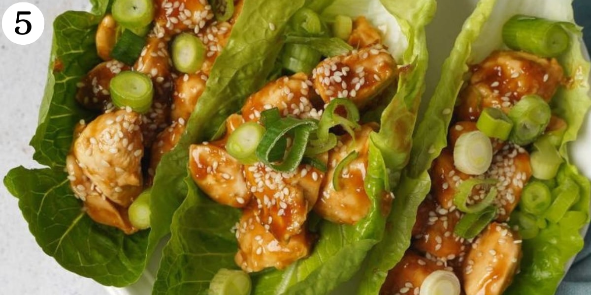 Yummy Teriyaki Chicken Lettuce Wraps
