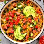burrito bowl in a skillet