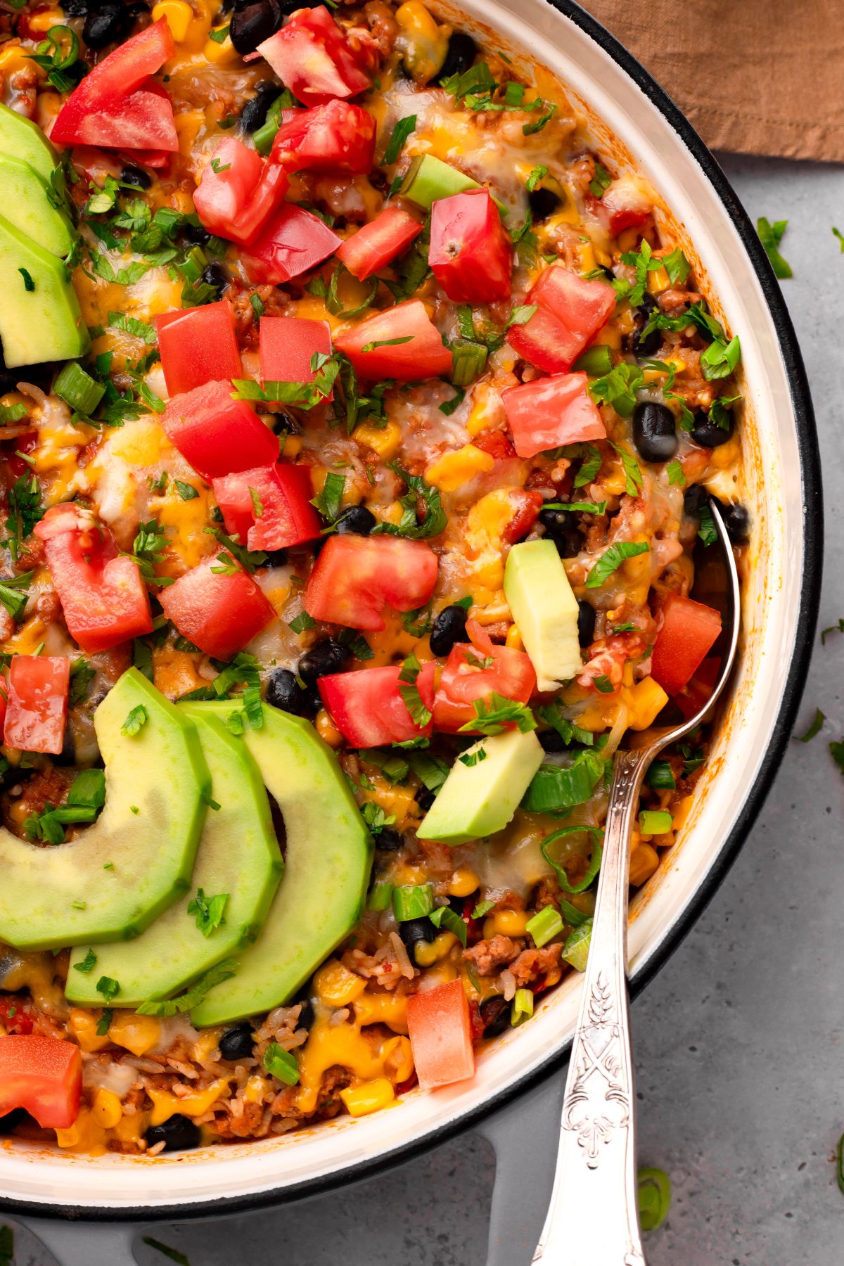 Tasty Burrito Bowl in a Skillet