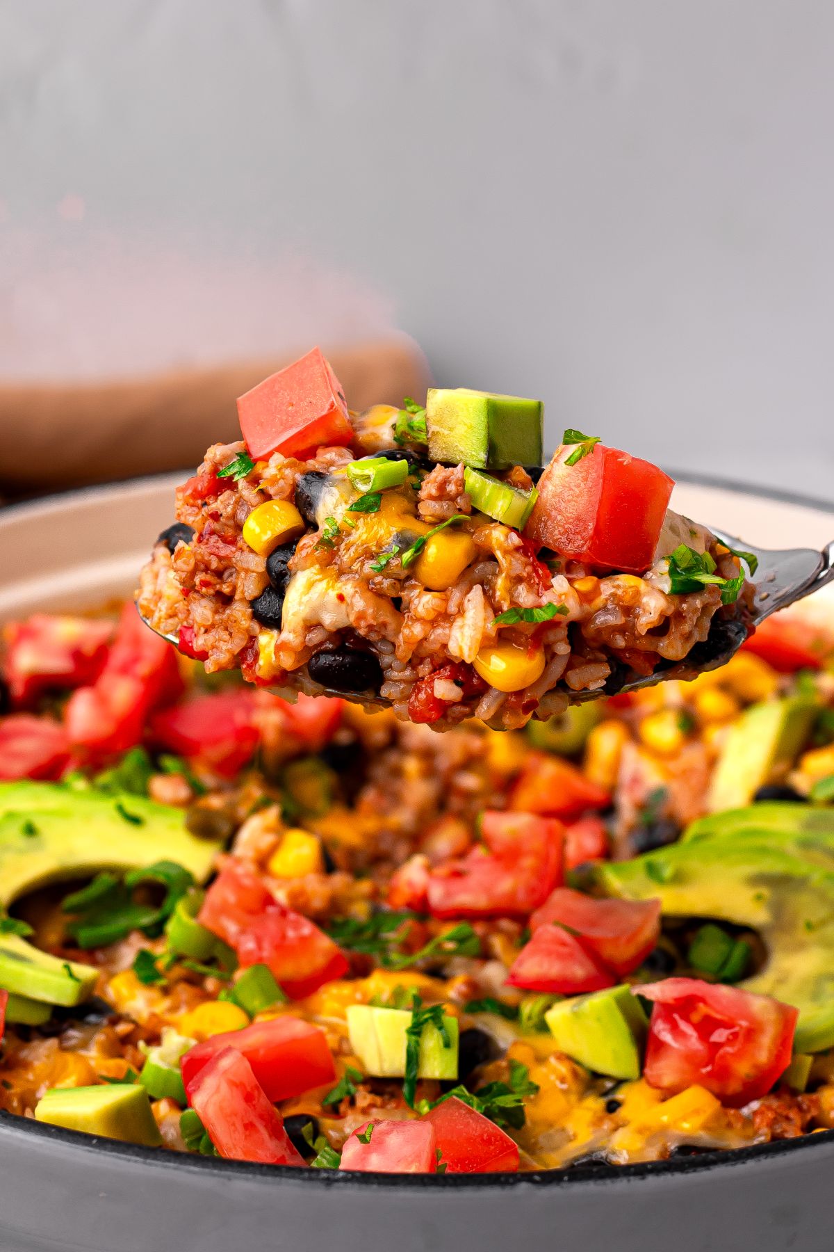 Easy Burrito Bowl in a Skillet
