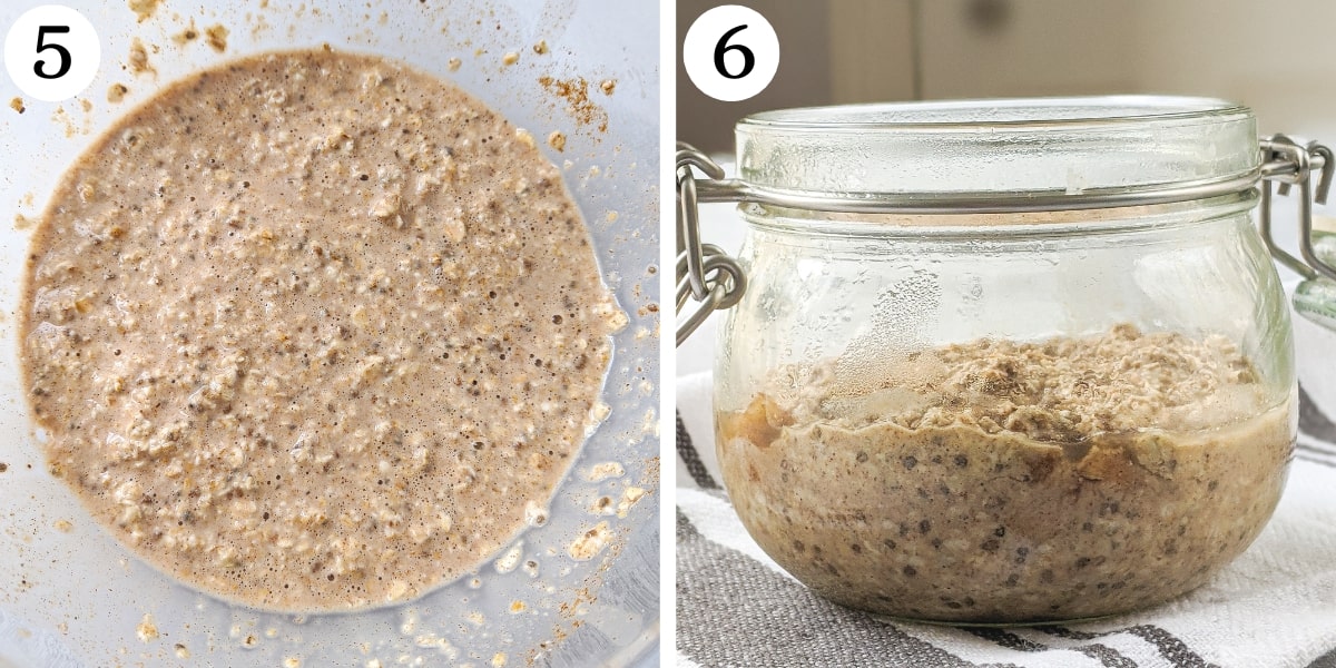 Easy Apple Cinnamon Protein Overnight Oats