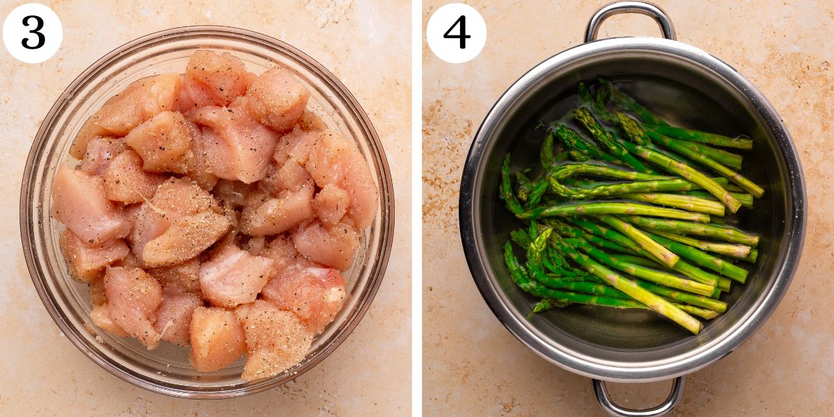 Nutritious Garlic Butter Chicken Bites with Asparagus