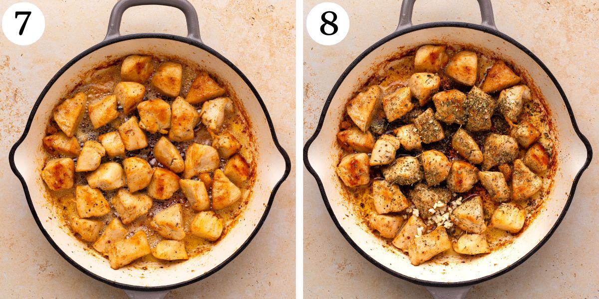 Tasty Garlic Butter Chicken Bites with Asparagus