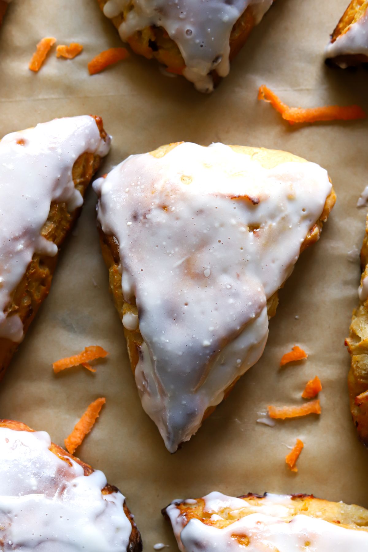 Carrot Cake Protein Scones with Greek Yogurt
