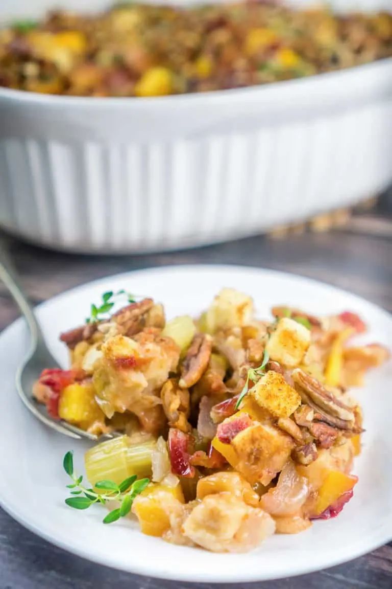 21. Butternut Squash Cranberry Stuffing Casserole