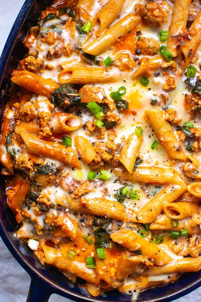 22. Ground Turkey Pasta Bake