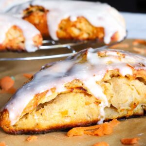 Carrot Cake Protein Scones with Greek Yogurt
