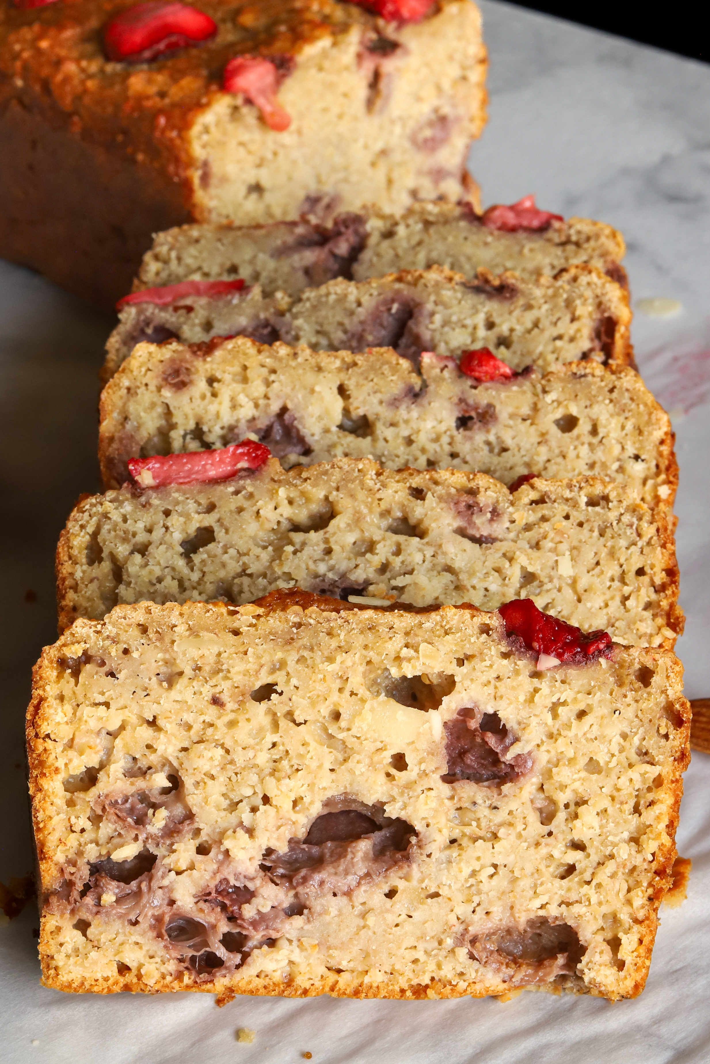 Strawberry Cottage Cheese Banana Bread