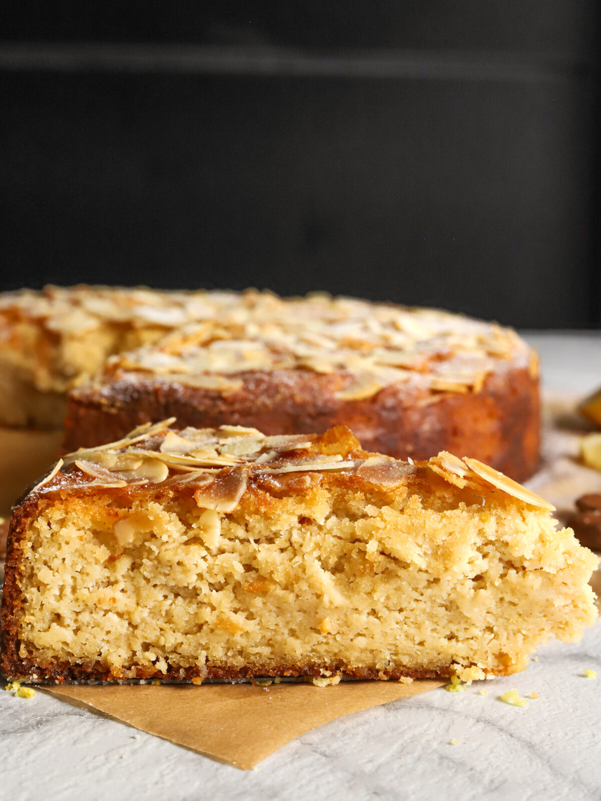 Lemon Almond Cottage Cheese Cake gluten free