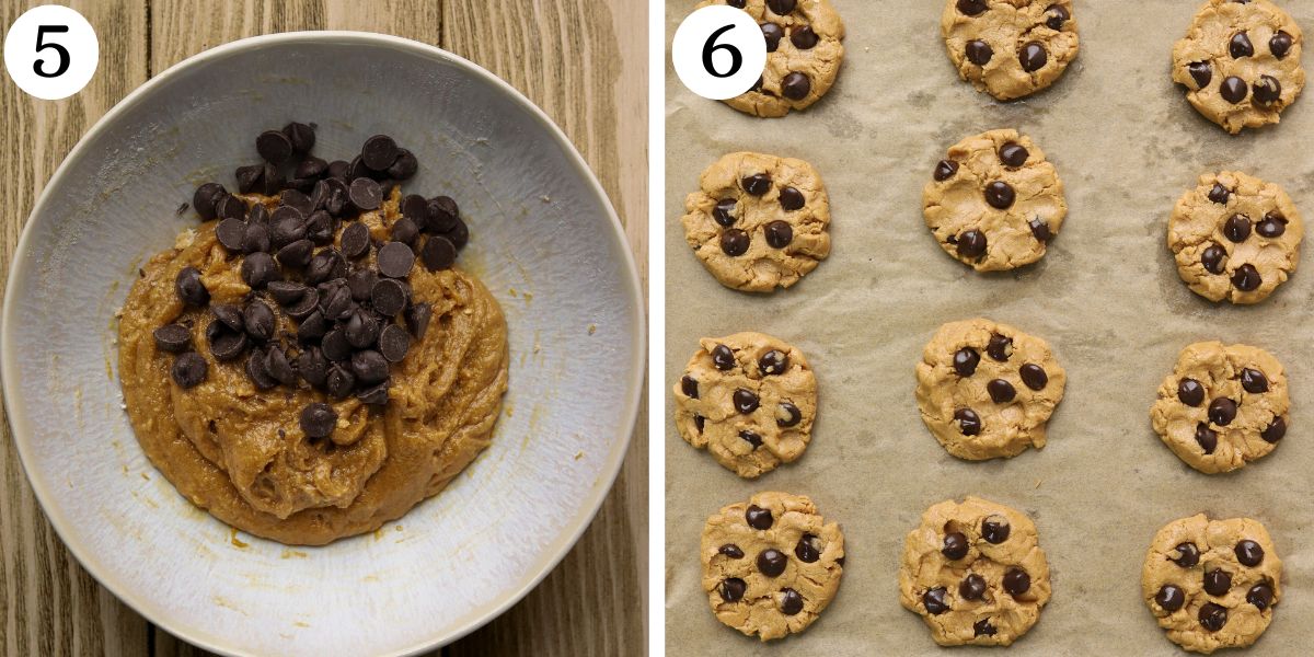 Quick Flourless Peanut Butter Chocolate Chip Cookies