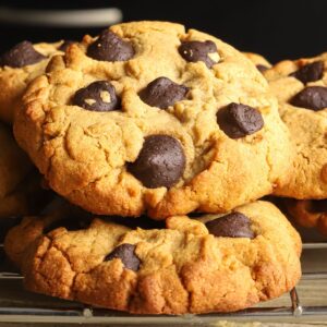 Flourless Peanut Butter Chocolate Chip Cookies