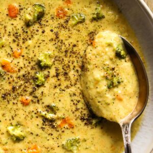 High Protein Broccoli Cottage Cheese Soup
